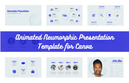 Animated Neumorphic Presentation Template for Canva