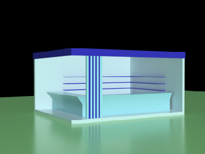 3D Basic Book Stall Model