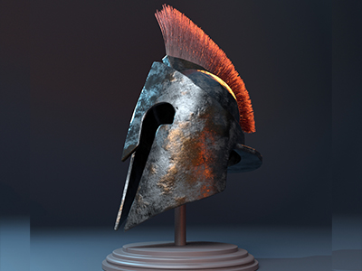 Spartan Helmet Design for Gaming Environment