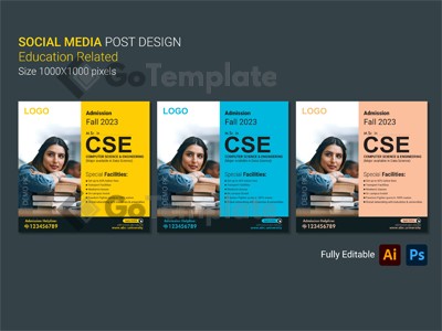 SOCIAL MEDIA POST DESIGN for University