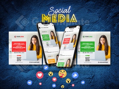 Social Media Post Design for Admission Fair