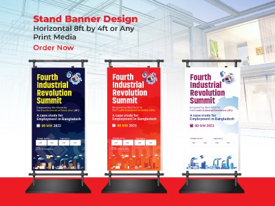 Corporate Vertical Stand Banner Design